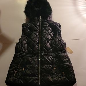 Michael Kors faux-fur-trim hooded Puffer Vest